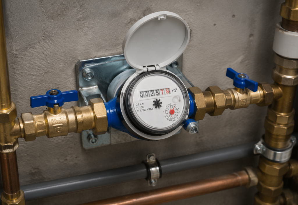 Compteur d’eau général copropriété stocké dans un local eau - OCEA Smart Building
